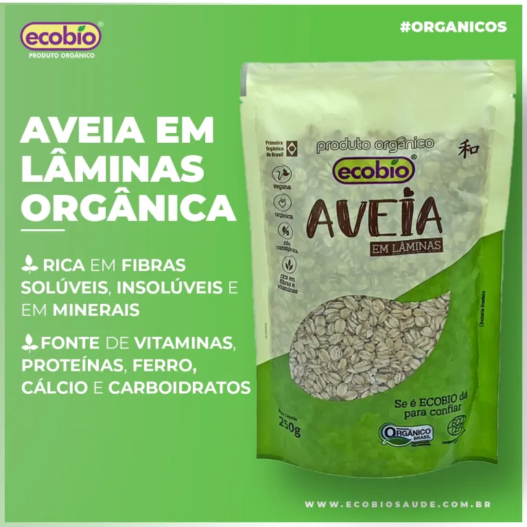 Aveia em lâminas orgânica